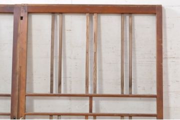 アンティーク建具　大正ロマン　どこか懐かしい雰囲気漂うガラス窓2枚セット(引き戸、ガラス戸)(R-072942)