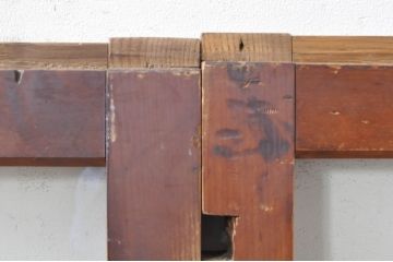 アンティーク建具　大正ロマン　どこか懐かしい雰囲気漂うガラス窓2枚セット(引き戸、ガラス戸)(R-072942)