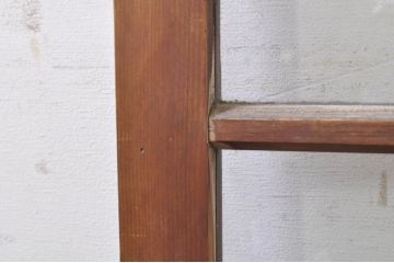 アンティーク建具　大正ロマン　どこか懐かしい雰囲気漂うガラス窓2枚セット(引き戸、ガラス戸)(R-072942)
