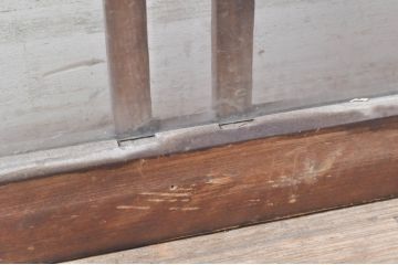 アンティーク建具　大正ロマン　どこか懐かしい雰囲気漂うガラス窓2枚セット(引き戸、ガラス戸)(R-072942)