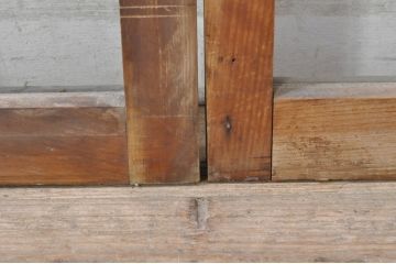 アンティーク建具　大正ロマン　どこか懐かしい雰囲気漂うガラス窓2枚セット(引き戸、ガラス戸)(R-072942)