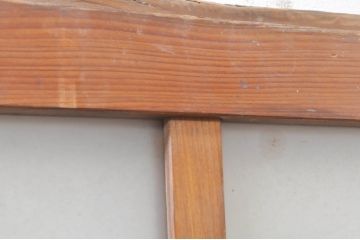 アンティーク建具　大正ロマンの空間づくりに活躍するガラス窓2枚セット(引き戸、ガラス戸)(R-072943)