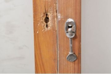 アンティーク建具　大正ロマンの空間づくりに活躍するガラス窓2枚セット(引き戸、ガラス戸)(R-072943)