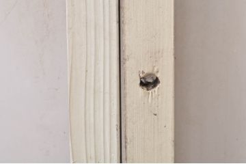 アンティーク建具　ペイント仕上げ限定　大正ロマンな空間づくりにおすすめのガラス窓2枚セット(引き戸、ガラス戸)(R-072944)