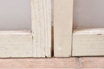 アンティーク建具　ペイント仕上げ限定　大正ロマンな空間づくりにおすすめのガラス窓2枚セット(引き戸、ガラス戸)(R-072944)