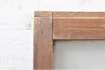 アンティーク建具　ペイント仕上げ限定　大正ロマンな空間づくりにおすすめのガラス窓2枚セット(引き戸、ガラス戸)(R-072944)
