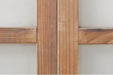アンティーク建具　ペイント仕上げ限定　大正ロマンな空間づくりにおすすめのガラス窓2枚セット(引き戸、ガラス戸)(R-072944)