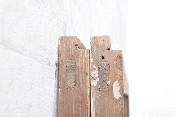 アンティーク建具　ペイント仕上げ限定　大正ロマンな空間づくりにおすすめのガラス窓2枚セット(引き戸、ガラス戸)(R-072944)