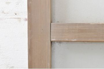 アンティーク建具　大正ロマン　どこか懐かしい雰囲気漂うガラス窓1枚(引き戸、ガラス戸)(R-072945)