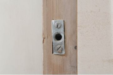 アンティーク建具　大正ロマン　どこか懐かしい雰囲気漂うガラス窓1枚(引き戸、ガラス戸)(R-072945)