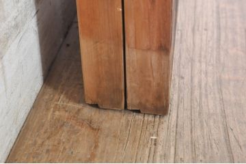 ビンテージ建具　希少　両面ガラス　迫力ある虎の彫刻入り書院戸2枚セット(窓、引き戸、ガラス戸、ヴィンテージ)(R-072947)