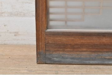 アンティーク建具　両面ガラス　お洒落な雰囲気を演出する書院戸4枚セット(引き戸、ガラス戸、窓)(R-072948)
