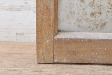 アンティーク建具　素朴な木味が魅力的なガラス窓2枚セット(引き戸、ガラス戸)(R-072949)