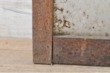 アンティーク建具　素朴な木味が魅力的なガラス窓2枚セット(引き戸、ガラス戸)(R-072949)