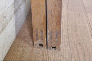 アンティーク建具　素朴な木味が魅力的なガラス窓2枚セット(引き戸、ガラス戸)(R-072949)