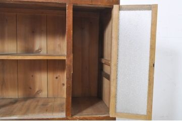 和製ビンテージ　レトロな佇まいが素敵な収納棚(サイドボード、サイドキャビネット、食器棚、収納棚、飾り棚、戸棚、引き出し、ヴィンテージ)(R-072958)