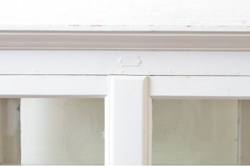 和製アンティーク　ゆらゆらガラス　四面ガラス　お気に入りのコレクションをお洒落にみせてくれるケビントガラスケース(ショーケース、飾り棚、陳列棚、収納棚、戸棚、デンタルケース、デンタルキャビネット)(R-072962)