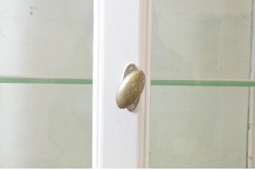和製アンティーク　ゆらゆらガラス　四面ガラス　お気に入りのコレクションをお洒落にみせてくれるケビントガラスケース(ショーケース、飾り棚、陳列棚、収納棚、戸棚、デンタルケース、デンタルキャビネット)(R-072962)