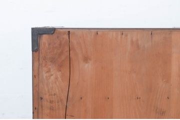 和製アンティーク　上杢　前面欅(ケヤキ)材　趣のある佇まいが魅力的な二段重ね時代箪笥(重ね箪笥、和タンス、衣装たんす、整理箪笥、収納たんす、引き出し)(R-072964)