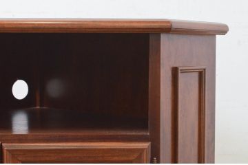 中古　美品　お部屋の隅をおしゃれに活用できるコーナーキャビネット(サイドボード、テレビ台、収納棚、戸棚)(R-072969)