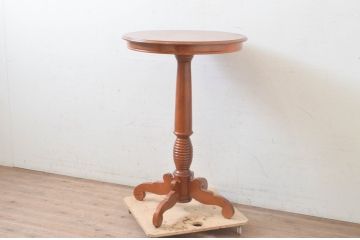 中古　美品　品のある佇まいのラウンドバーテーブル(サイドテーブル、コーヒーテーブル)(R-072970)