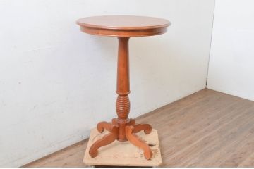 中古　美品　品のある佇まいのラウンドバーテーブル(サイドテーブル、コーヒーテーブル)(R-072970)