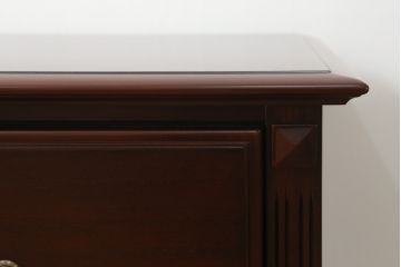 中古　美品　IDC大塚家具　「グレース」シリーズ　マホガニー材　シックな佇まいが魅力的なテレビボード(テレビ台、ローボード、AVボード、リビングボード、ローチェスト、引き出し)(定価約16万5千円)(R-072971)
