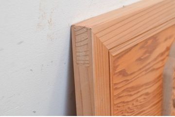 アンティーク建具　希少デザイン　躍動感溢れる虎の彫りが目を惹く彫刻欄間1枚(明り取り、明かり取り)(R-072973)