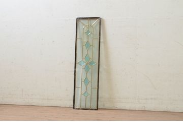 未使用品　青ダイヤ(あおダイヤ)　デットストック品のステンドグラス(建具、ドア、窓、照明、衝い立て、衝立、つい立て)(定価約7万5千円)(R-072986)