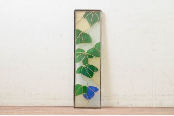 未使用品　楓(かえで)　デットストック品のステンドグラス(建具、ドア、窓、照明、衝い立て、衝立、つい立て)(定価約7万9千円)(R-072987)