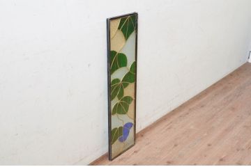 未使用品　楓(かえで)　デットストック品のステンドグラス(建具、ドア、窓、照明、衝い立て、衝立、つい立て)(定価約7万9千円)(R-072987)