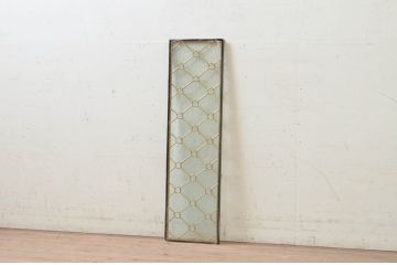 未使用品　菱格子(ヒシクロス)　デットストック品のステンドグラス(建具、ドア、窓、照明、衝い立て、衝立、つい立て)(定価約7万9千円)(R-072988)