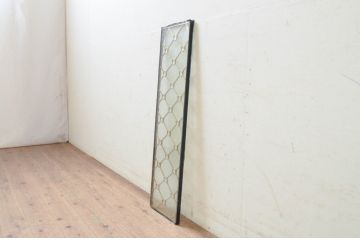 未使用品　菱格子(ヒシクロス)　デットストック品のステンドグラス(建具、ドア、窓、照明、衝い立て、衝立、つい立て)(定価約7万9千円)(R-072988)