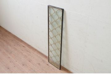 未使用品　菱格子(ヒシクロス)　デットストック品のステンドグラス(建具、ドア、窓、照明、衝い立て、衝立、つい立て)(定価約7万9千円)(R-072988)