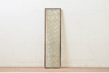 未使用品　風車(かざぐるま)　デットストック品のステンドグラス(建具、ドア、窓、照明、衝い立て、衝立、つい立て)(定価約7万9千円)(R-072989)