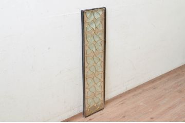 未使用品　風車(かざぐるま)　デットストック品のステンドグラス(建具、ドア、窓、照明、衝い立て、衝立、つい立て)(定価約7万9千円)(R-072989)