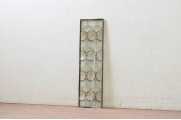 未使用品　二重丸(にじゅうまる)　デットストック品のステンドグラス(建具、ドア、窓、照明、衝い立て、衝立、つい立て)(定価約7万9千円)(R-072990)