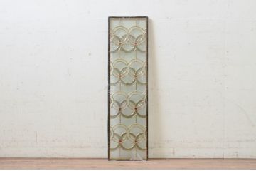 未使用品　二重丸(にじゅうまる)　デットストック品のステンドグラス(建具、ドア、窓、照明、衝い立て、衝立、つい立て)(定価約7万9千円)(R-072990)