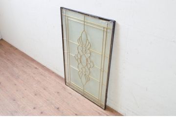 未使用品　大和(やまと)　デットストック品のステンドグラス(建具、ドア、窓、照明、衝い立て、衝立、つい立て)(定価約9万6千円)(R-072993)
