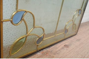 未使用品　万華鏡(まんげきょう)　デットストック品のステンドグラス(建具、ドア、窓、照明、衝い立て、衝立、つい立て)(定価約12万円)(R-073001)
