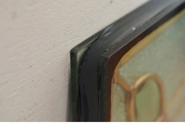 未使用品　万華鏡(まんげきょう)　デットストック品のステンドグラス(建具、ドア、窓、照明、衝い立て、衝立、つい立て)(定価約12万円)(R-073001)