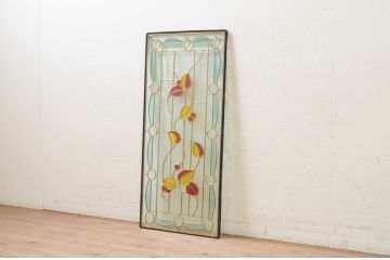 未使用品　木の実(きのみ)　デットストック品のステンドグラス(建具、ドア、窓、照明、衝い立て、衝立、つい立て)(定価約12万円)(R-073004)