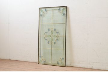 未使用品　万華鏡(まんげきょう)　デットストック品のステンドグラス(建具、ドア、窓、照明、衝い立て、衝立、つい立て)(定価約15万円)(R-073005)