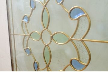 未使用品　万華鏡(まんげきょう)　デットストック品のステンドグラス(建具、ドア、窓、照明、衝い立て、衝立、つい立て)(定価約15万円)(R-073005)
