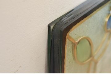 未使用品　万華鏡(まんげきょう)　デットストック品のステンドグラス(建具、ドア、窓、照明、衝い立て、衝立、つい立て)(定価約15万円)(R-073005)