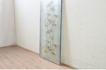 未使用品　木の実(きのみ)　デットストック品のステンドグラス(建具、ドア、窓、照明、衝い立て、衝立、つい立て)(定価約15万円)(R-073007)