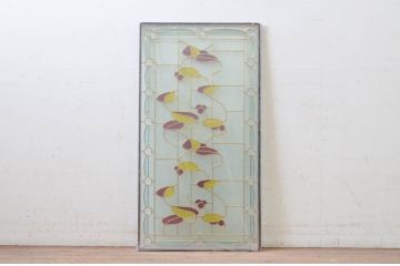 未使用品　木の実(きのみ)　デットストック品のステンドグラス(建具、ドア、窓、照明、衝い立て、衝立、つい立て)(定価約15万円)(R-073007)