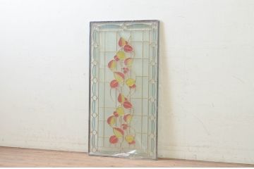 未使用品　木の実(きのみ)　デットストック品のステンドグラス(建具、ドア、窓、照明、衝い立て、衝立、つい立て)(定価約15万円)(R-073008)