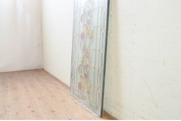 未使用品　木の実(きのみ)　デットストック品のステンドグラス(建具、ドア、窓、照明、衝い立て、衝立、つい立て)(定価約15万円)(R-073008)