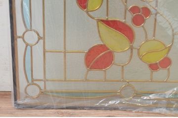 未使用品　木の実(きのみ)　デットストック品のステンドグラス(建具、ドア、窓、照明、衝い立て、衝立、つい立て)(定価約15万円)(R-073008)